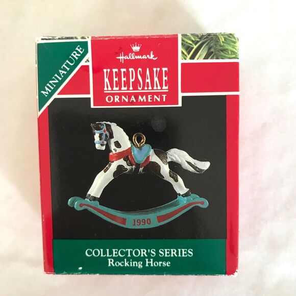 Hallmark Miniature Ornament Keepsake 1990 Rocking Horse 3rd in Series - Picture 5 of 7